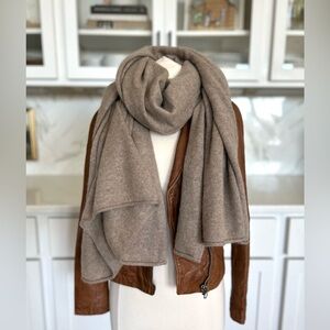J Crew Oversized 100% Cashmere Wrap Scarf 80” x 36”